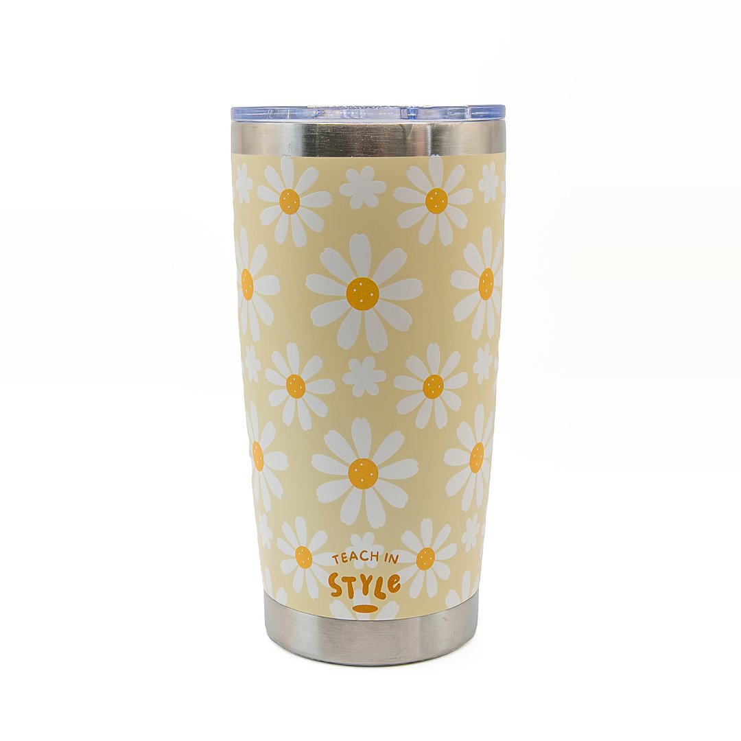 Sunshine Daisy 590 mL Insulated Coffee Tumbler